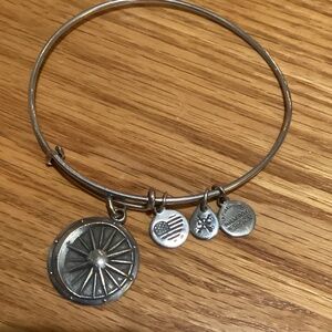 Alex & Ani Cosmic Balance bracelet silver tone